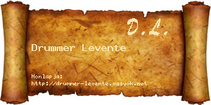 Drummer Levente névjegykártya